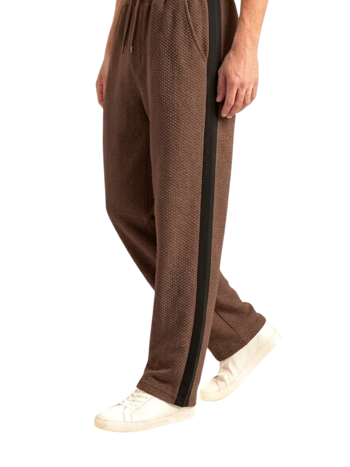 Brown-Black Stripe Popcorn Trouser