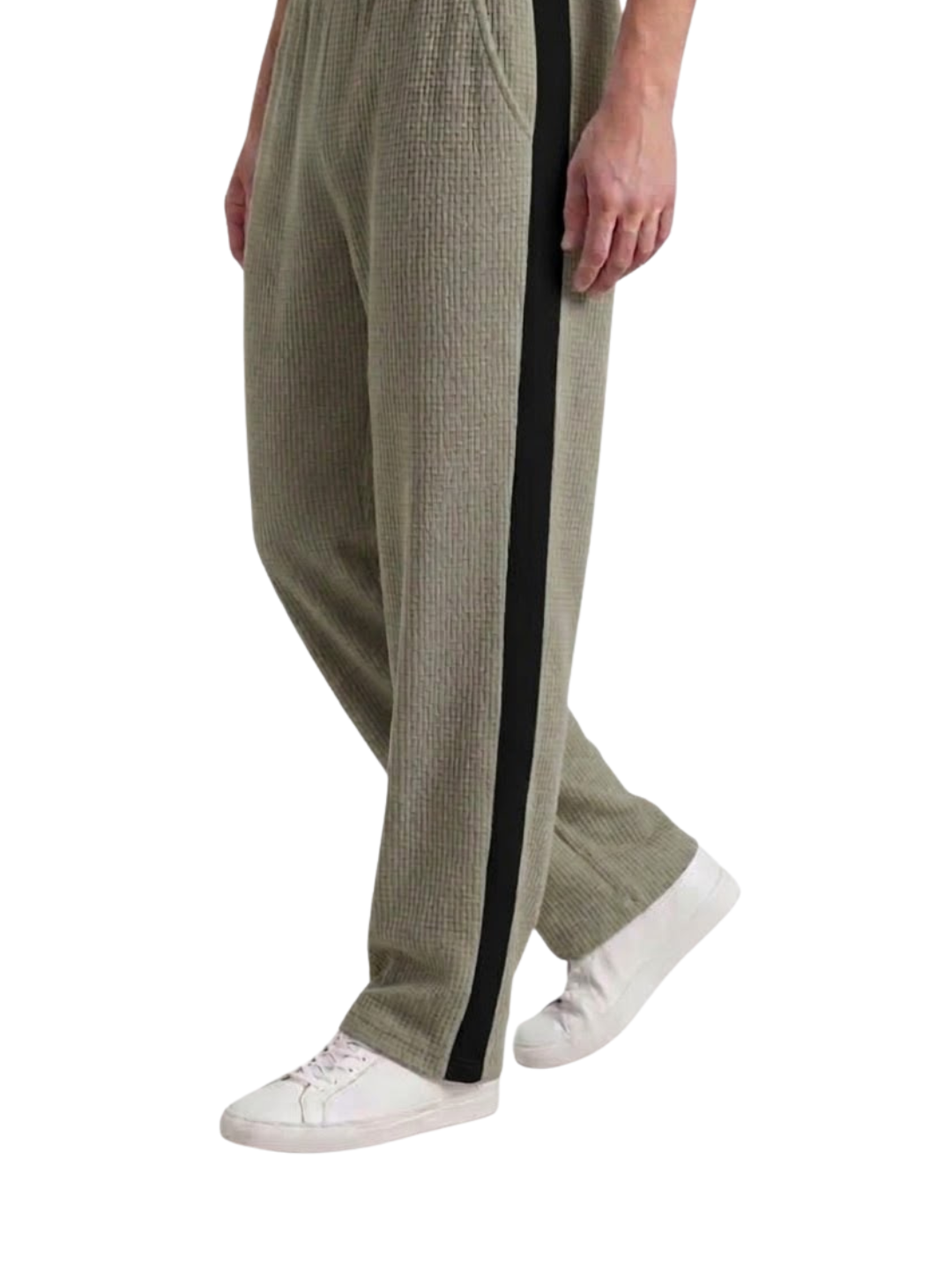 Pistal-Black Stripe Popcorn Trouser