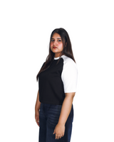 Patch-White/Black Tee