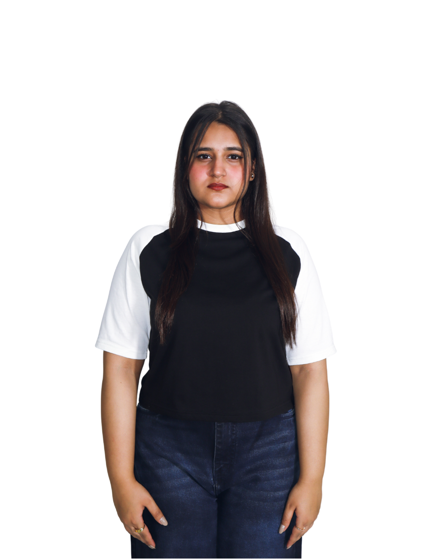 Patch-White/Black Tee