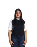 Patch-White/Black Tee