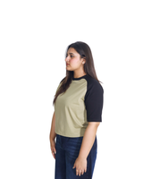 Patch-Olive Tee