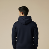 Casual Navy Blue Hoodie