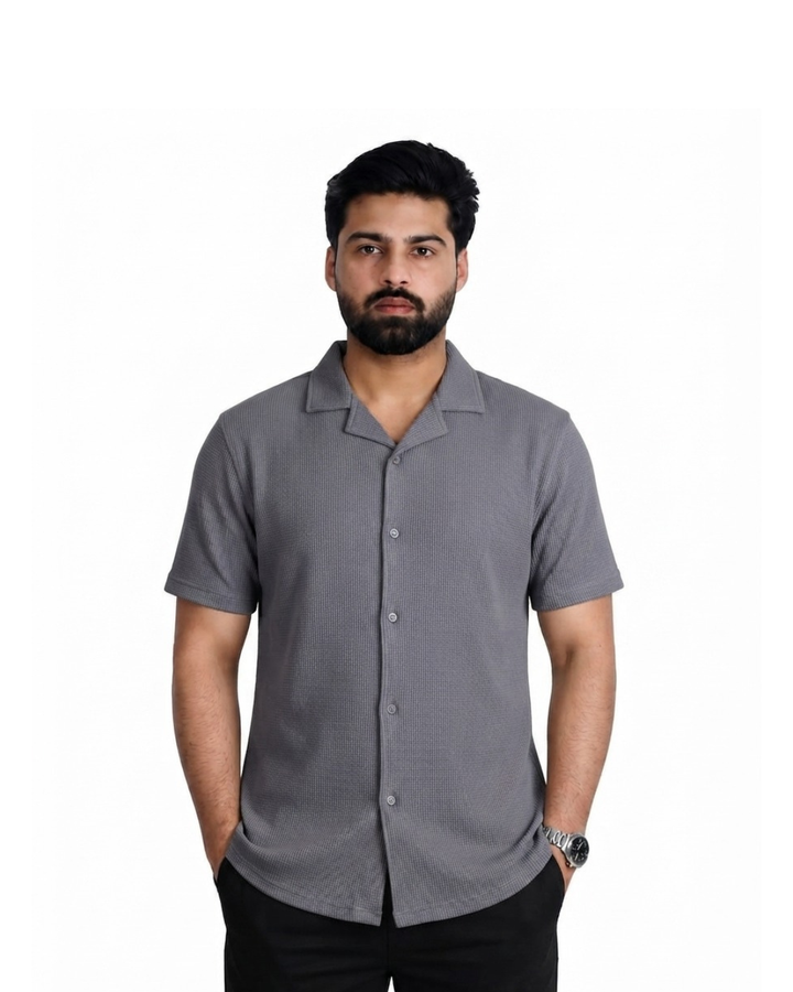 Casual Gray Thermal Shirt