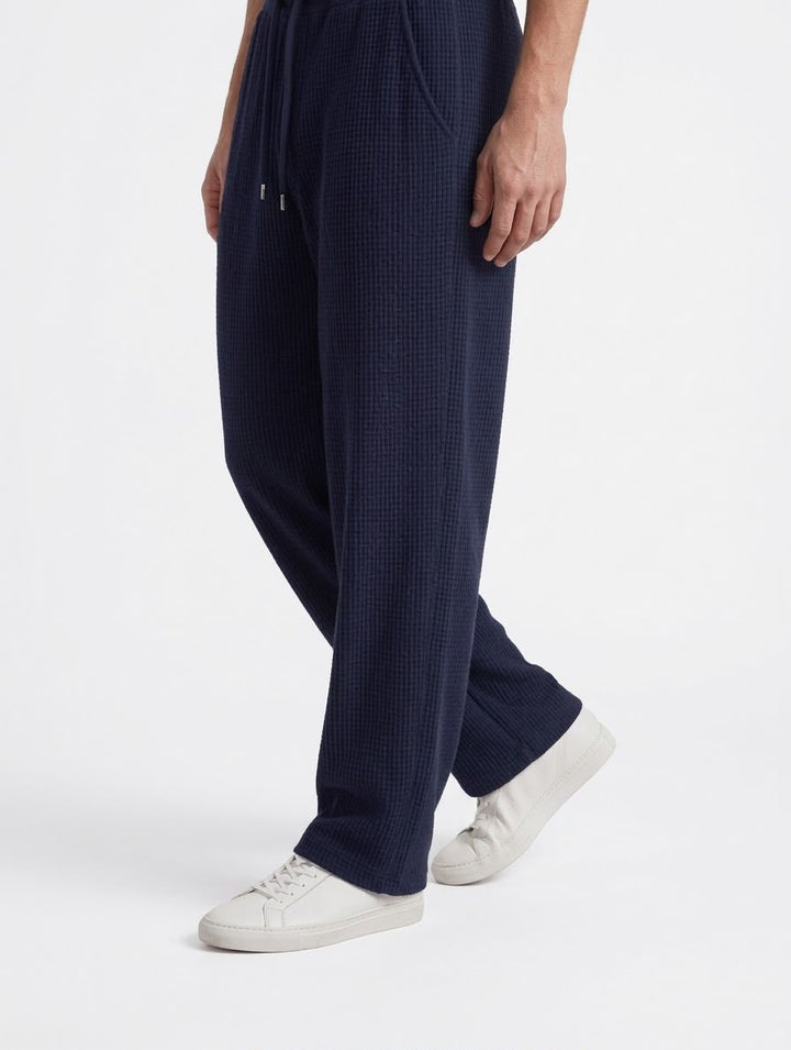Navy Popcorn Trouser