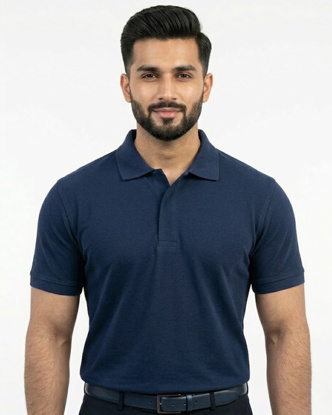 Navy Polo V-Shape