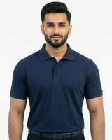 Navy Polo V-Shape
