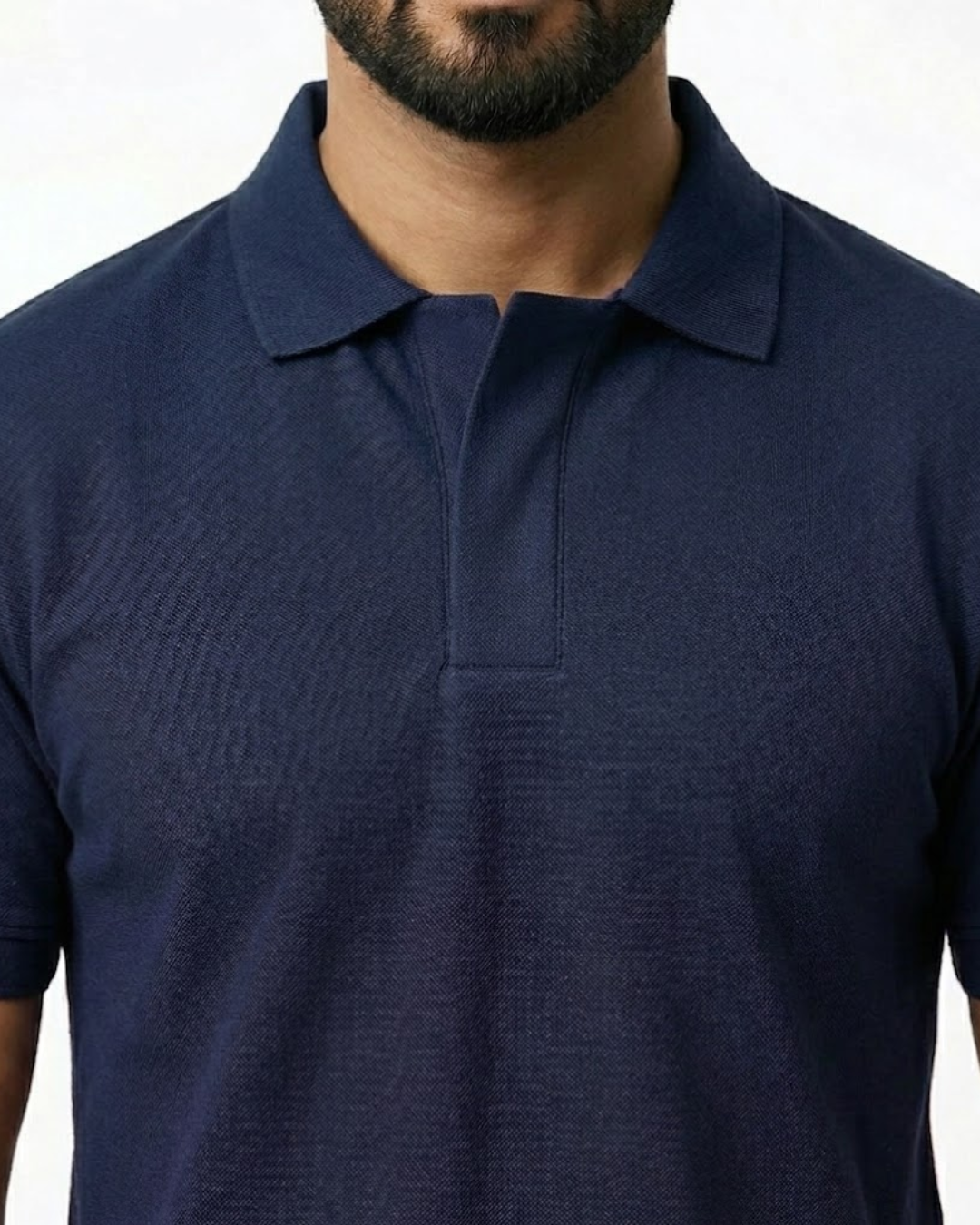 Navy Polo V-Shape