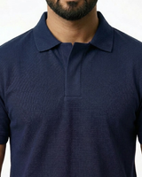 Navy Polo V-Shape