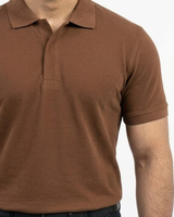 Brown Polo V-Shape