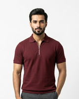 Maroon Polo Zipper