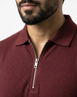Maroon Polo Zipper