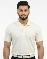 White Polo V-Shape