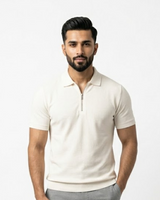 White Polo Zipper